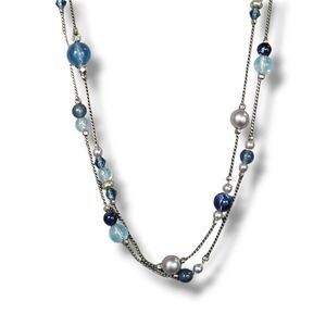 Serene Shores Double Strand Beaded Necklace (NWOT)